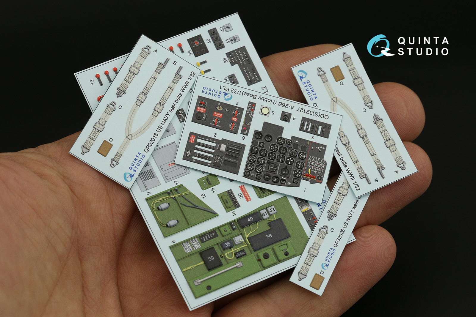 QD32127 3D Декаль интерьера кабины A-26B (Hobby Boss)