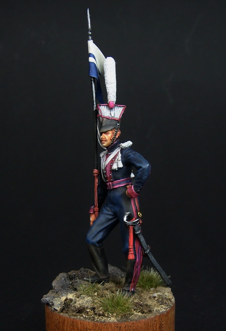 CHM-54199(M). Рядовой армейских уланских полков, Россия 1812-14 гг. 54 мм.  Материал - белый металл. Chronos Miniatures