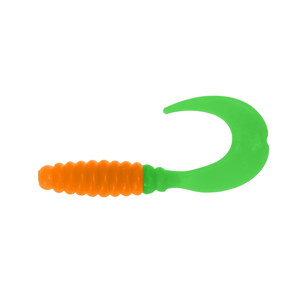 Твистер несъедоб. Credo 2,35''/6,0 см Orange & Green 100шт. (HS-10-025-N) Helios( цена указана за упаковку, в количестве 100шт.)