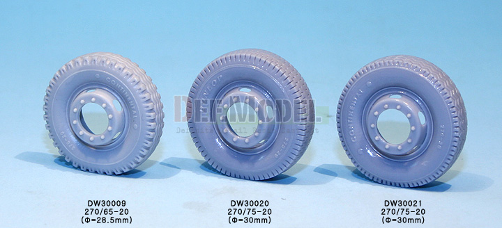 DW30020 WW2 Allies L4500 R Maultier Wheel-(DUNLxP) set (for Zvezda 1/35) DEF Model