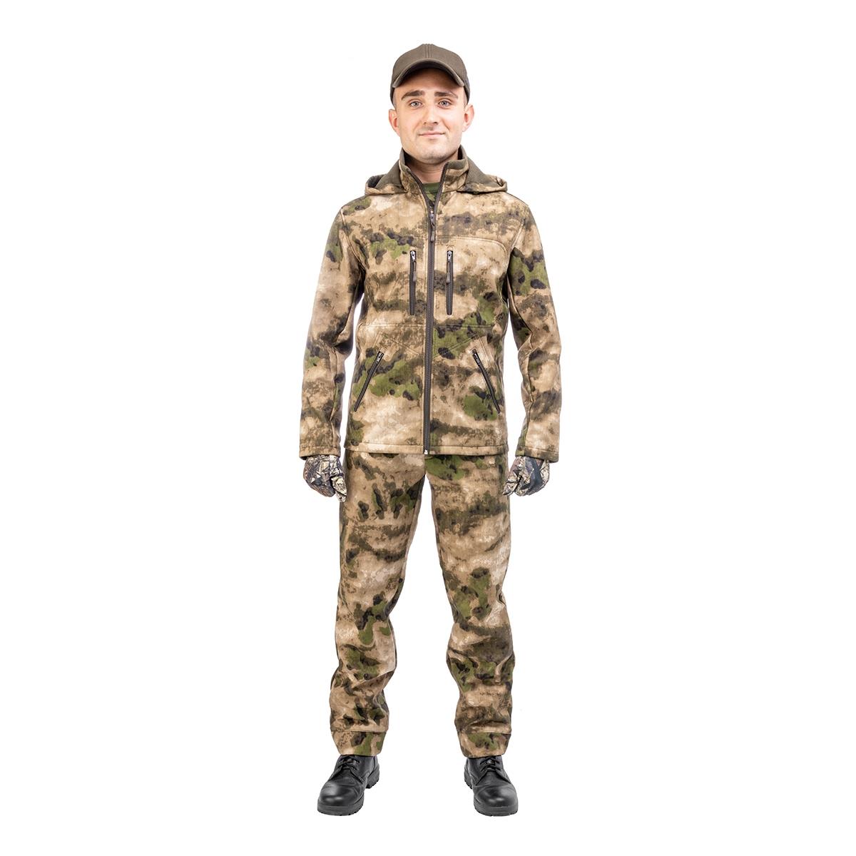 Костюм демисезонный КУМИР PRO, soft shell, цв.Мох р.56-58/182-188 Helios