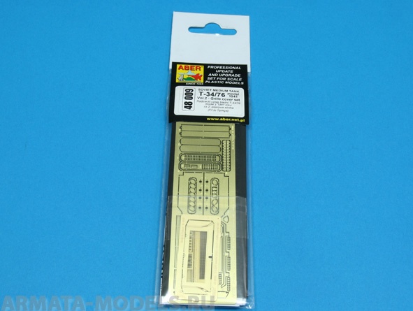 ABR-48-009  Дополнения для  T-34/76 model 1941- Vol.2 grille cover set для Tamiya 1/48 ABR-48-009  Дополнения для  T-34/76 model 1941- Vol.2 grille cover set для Tamiya 1/48