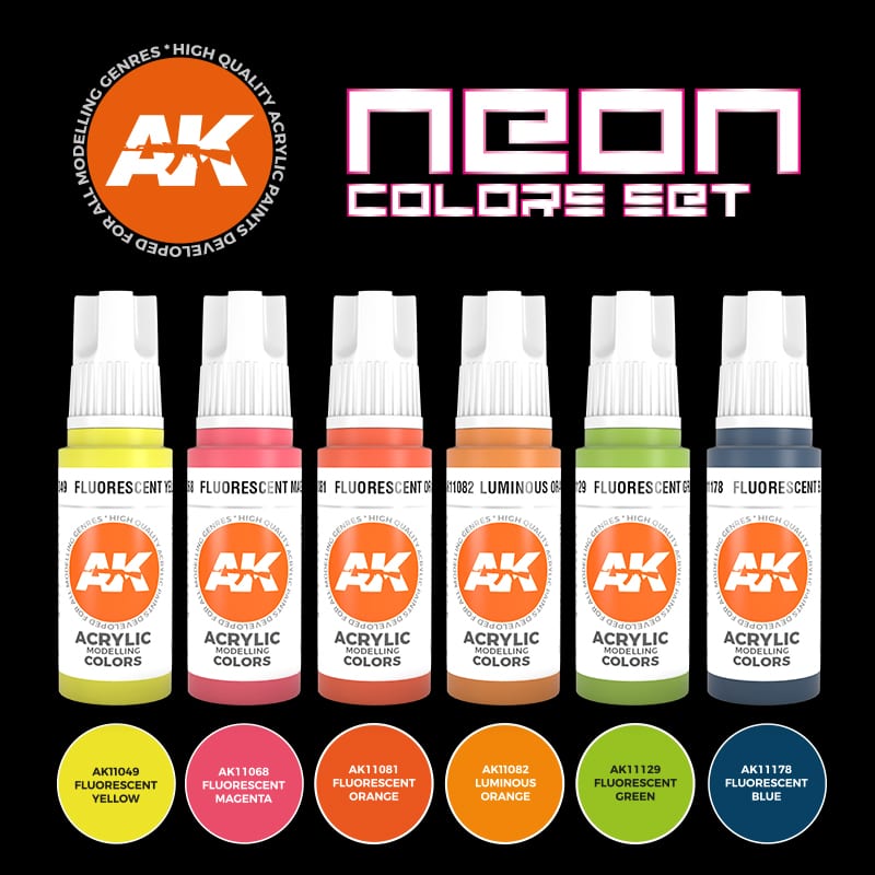 AK11610 Набор красок NEON COLORS SET AK11610 Набор красок NEON COLORS SET