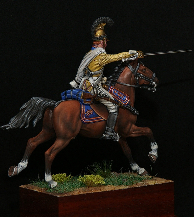 CHM-54212. Саксонский кирасир полка "Гард Дю Кор", 1812 г.  54 мм. Материал - смола. Chronos Miniatures