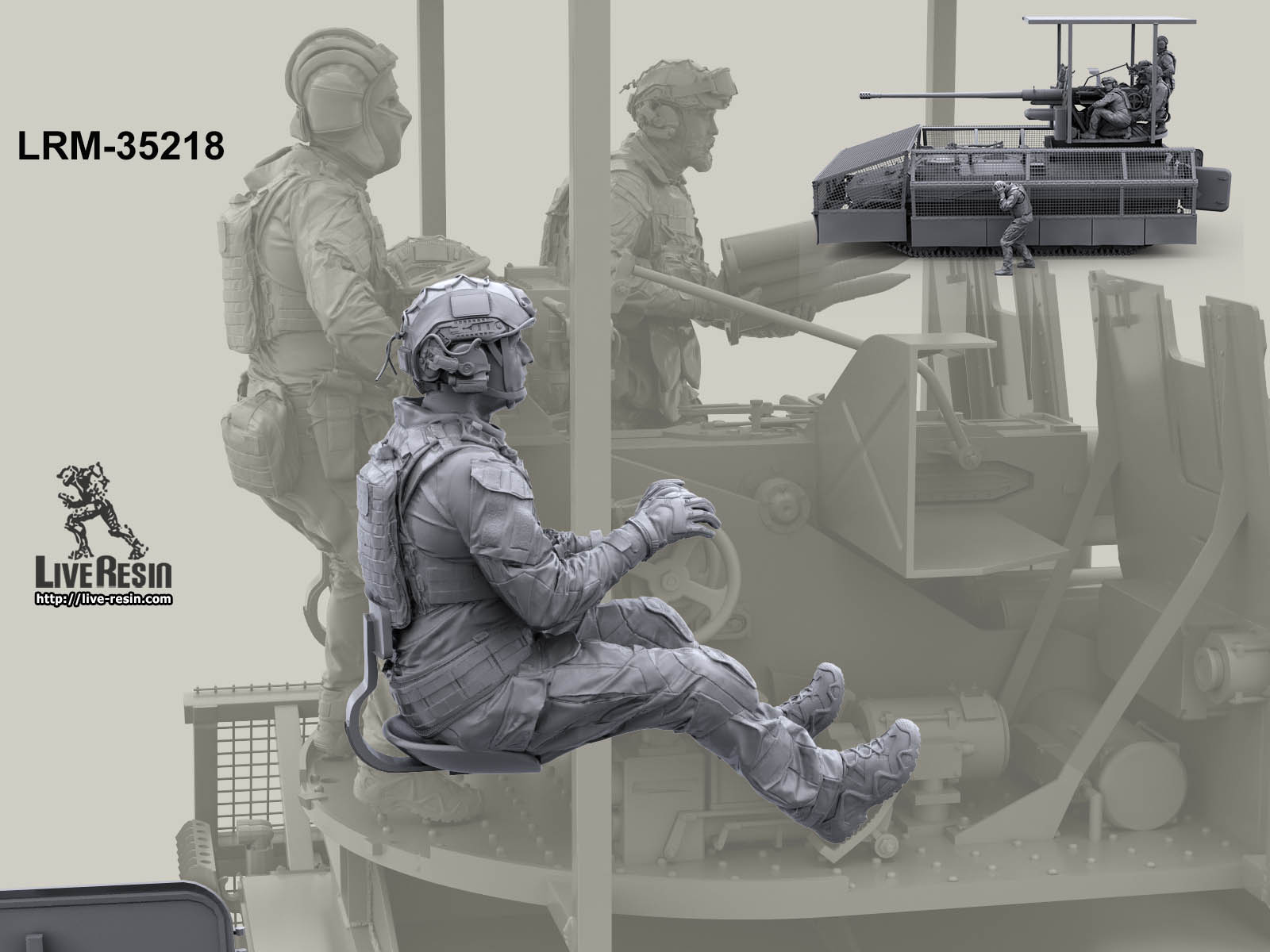 LRM35218 Российский современный артиллерист САУ правый наводчик - 16 (Не для свободной продажи) Live Resin