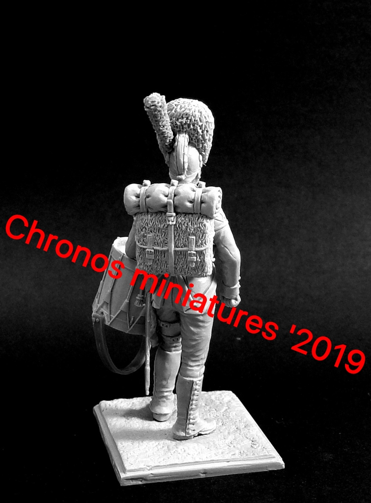 CHM-54185. Барабанщик гренадерских рот пехотных полков, Вюртемберг 1812 г. 54 мм. Материал - смола. Chronos Miniatures