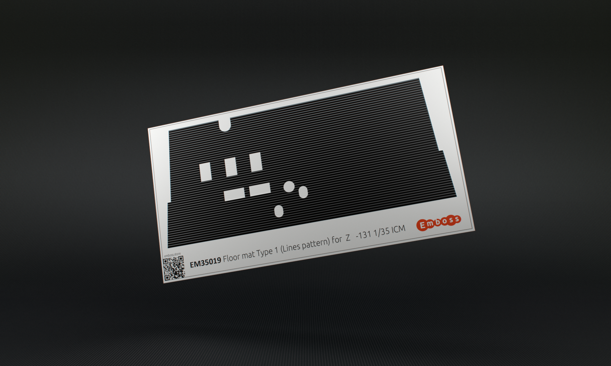 EM35019 Коврик &amp;amp;quot;линии&amp;amp;quot; в кабину Зил-131 для моделей ICM 1:35 (3D декаль)