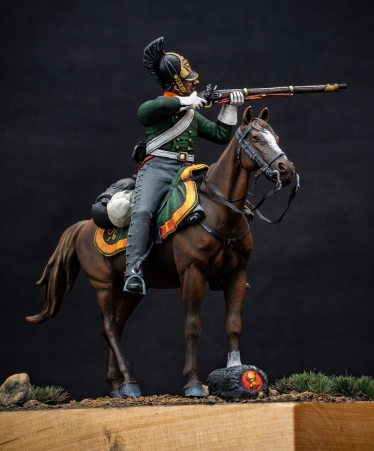 CHM-54190(M). Рядовой армейских драгунских полков, Россия 1812-14 гг.. 54 мм. Материал - белый металл. Chronos Miniatures