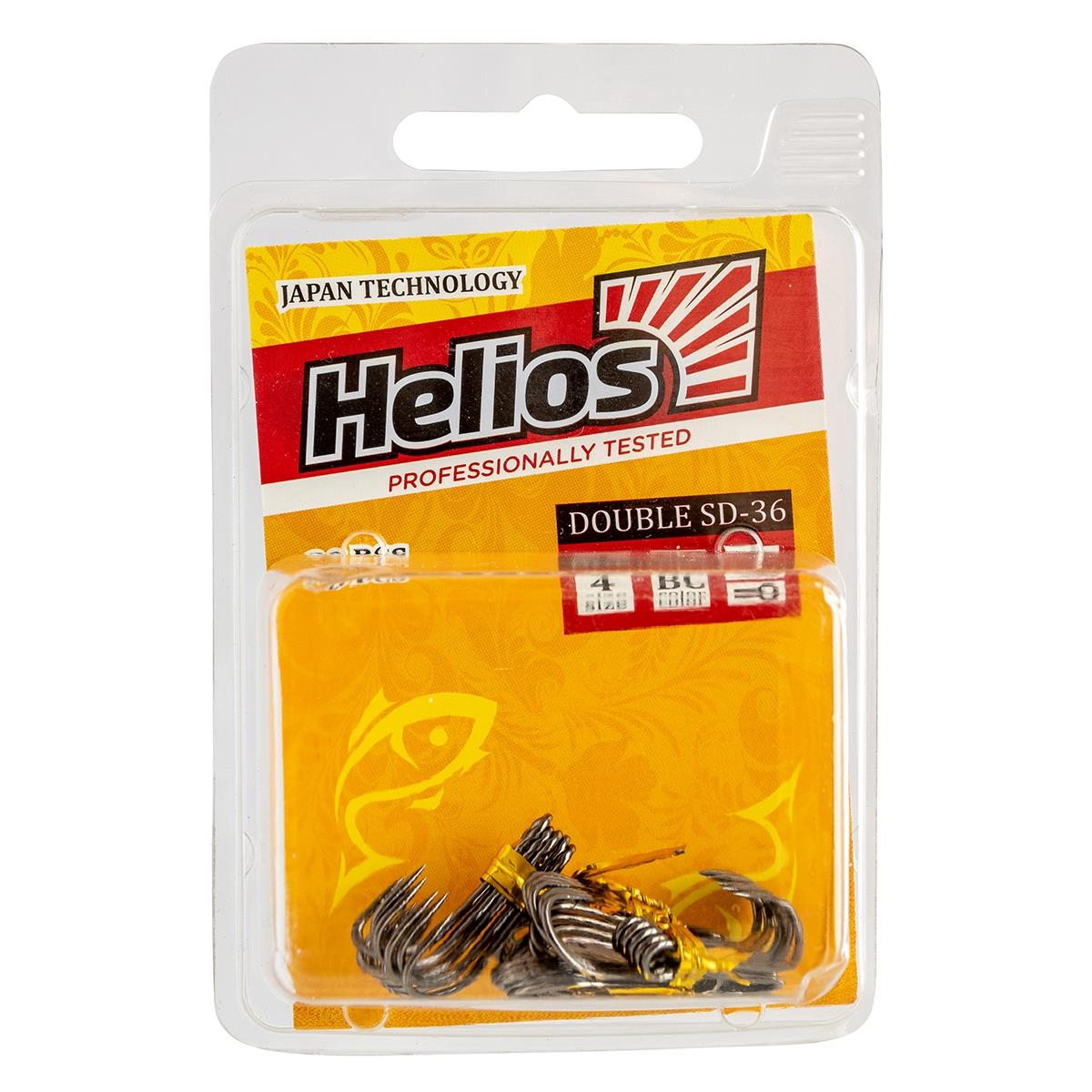 Крючок двойной SD-36 №4 цвет BC (20шт) (HS-SD-36-4) Helios( цена указана за упаковку, в количестве 20шт.)