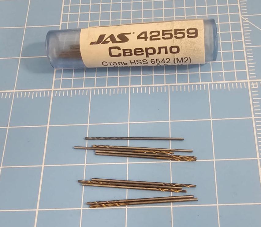 42559J Мини-сверло, HSS 6542 (M2), титановое покрытие, d 0,5 мм, 10 шт.