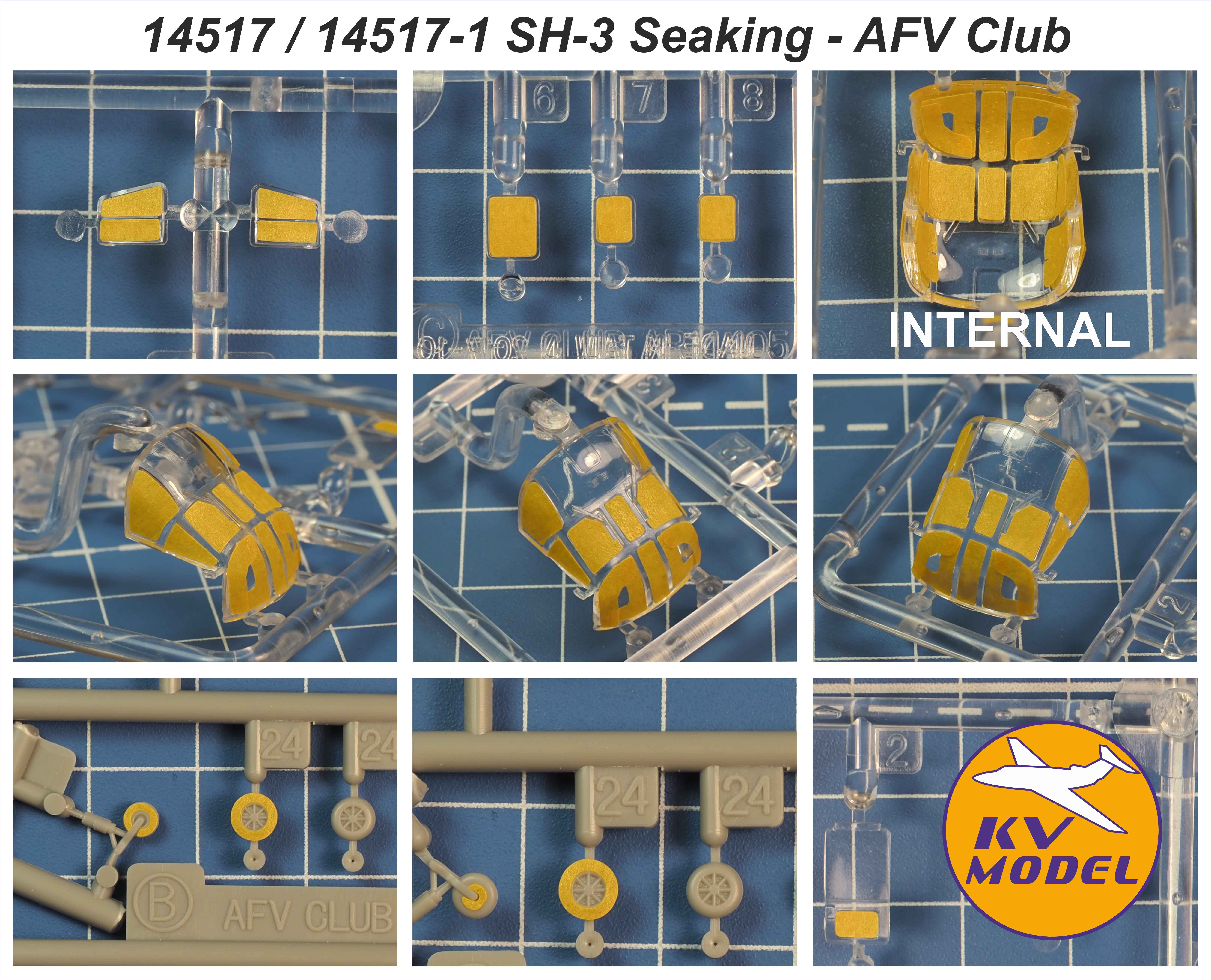 14517KV Окрасочная маска Sikorsky SH-3A/D Sea King (AFV Club #AR14405) + маски на диски и колеса