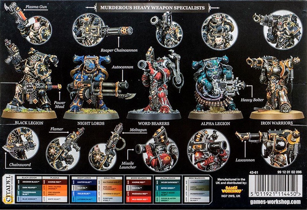 43-61GW Набор Космодесант Хаоса. Разорители (Chaos Space Marines Havocs) 43-61GW Набор Космодесант Хаоса. Разорители (Chaos Space Marines Havocs)