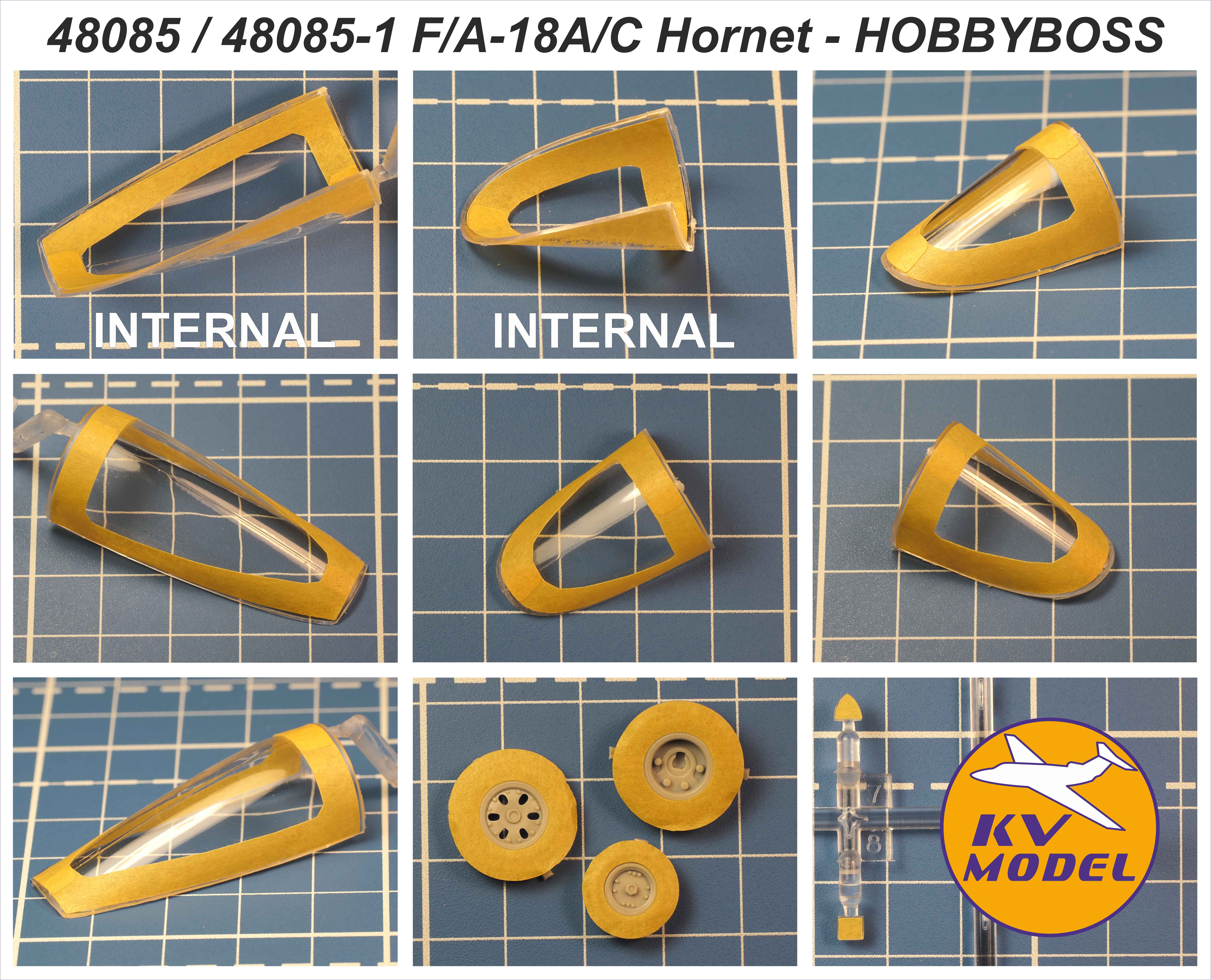 48085KV Окрасочная маска F/A-18 /F/A-18A Hornet /RAAF F/A-18C (HOBBYBOSS #80320, #80321, #80320S1, #85809) + маски на диски и колеса