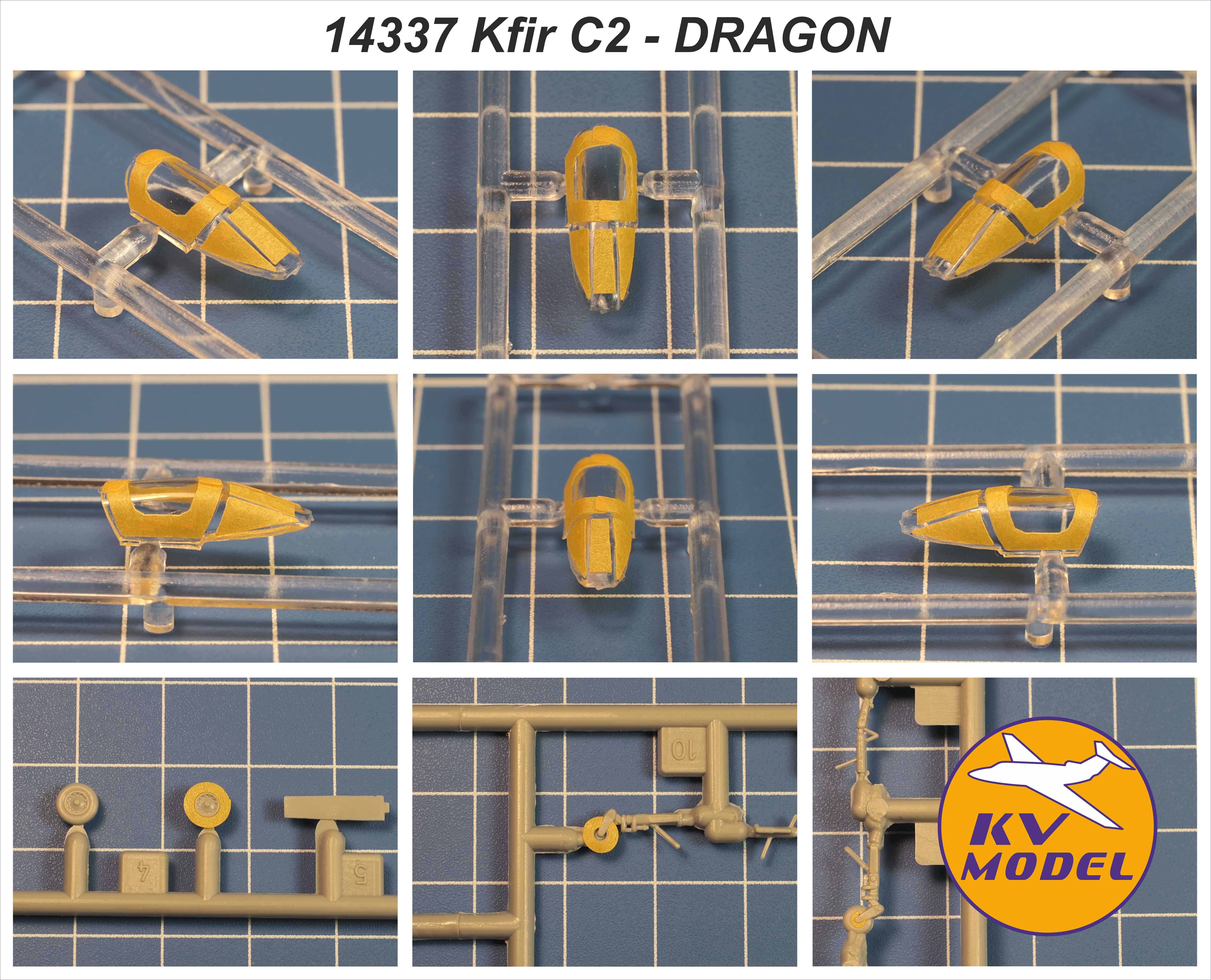 14337KV Окрасочная маска IAI Kfir C-2/C7 (DRAGON #4524, #4608 / REVELL #04022) + маски на диски и колеса