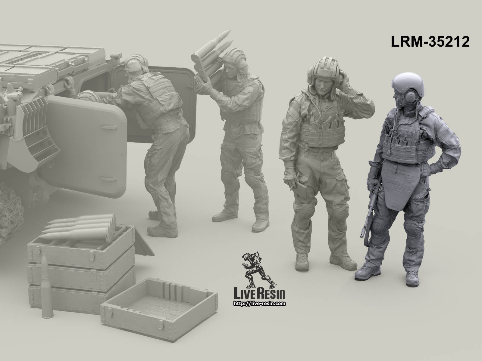 LRM35212 Российский современный танкист/артиллерист САУ - 10 (Не для свободной продажи) Live Resin