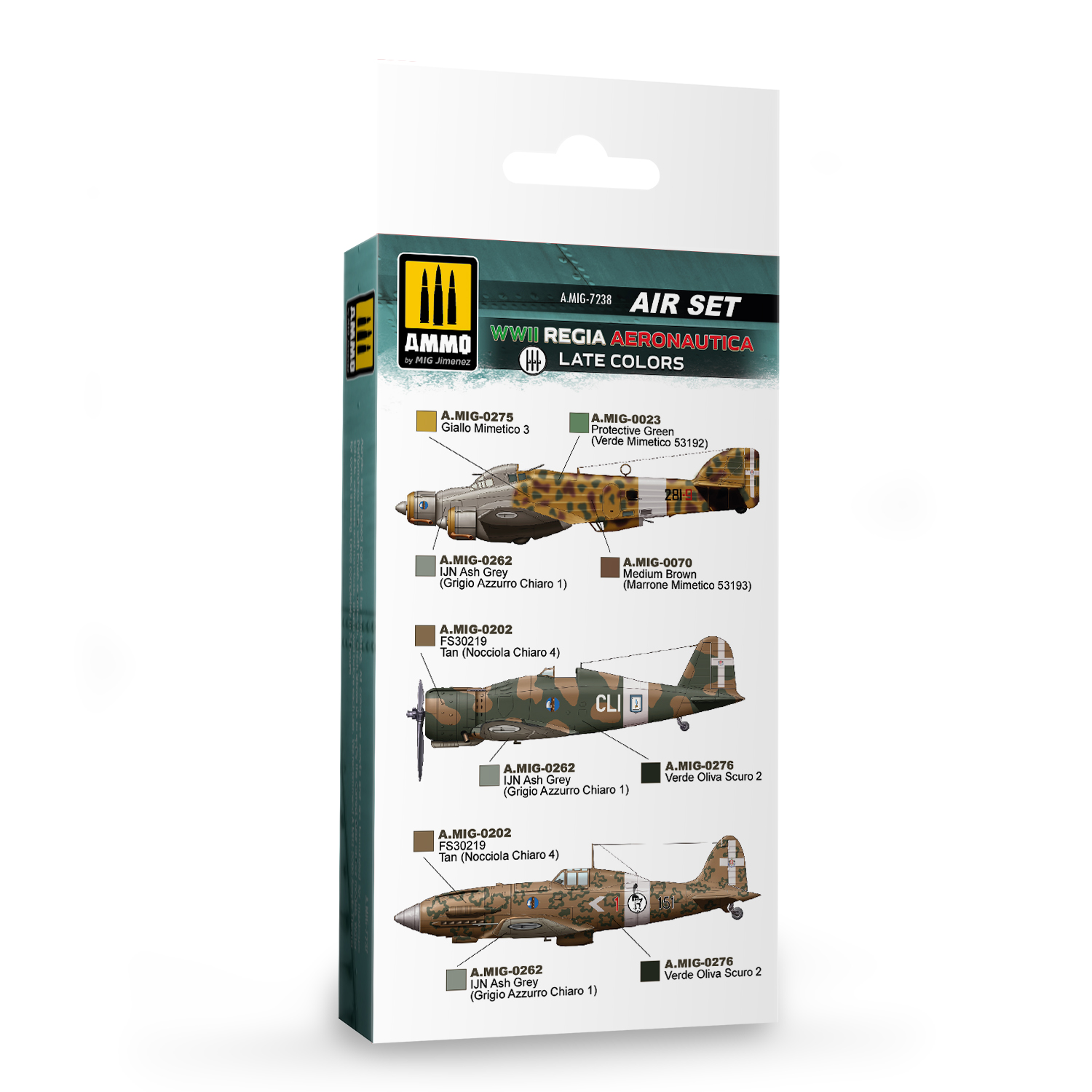AMIG7238 Набор красок WWII Regia Aeronautic – Late Colors AMIG7238 Набор красок WWII Regia Aeronautic – Late Colors