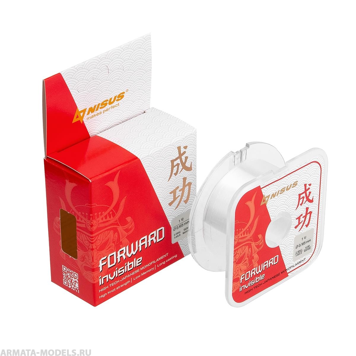 Леска FORWARD Invisible 0,165mm/150m Nylon Transparent (N-FI-0165-150) Nisus