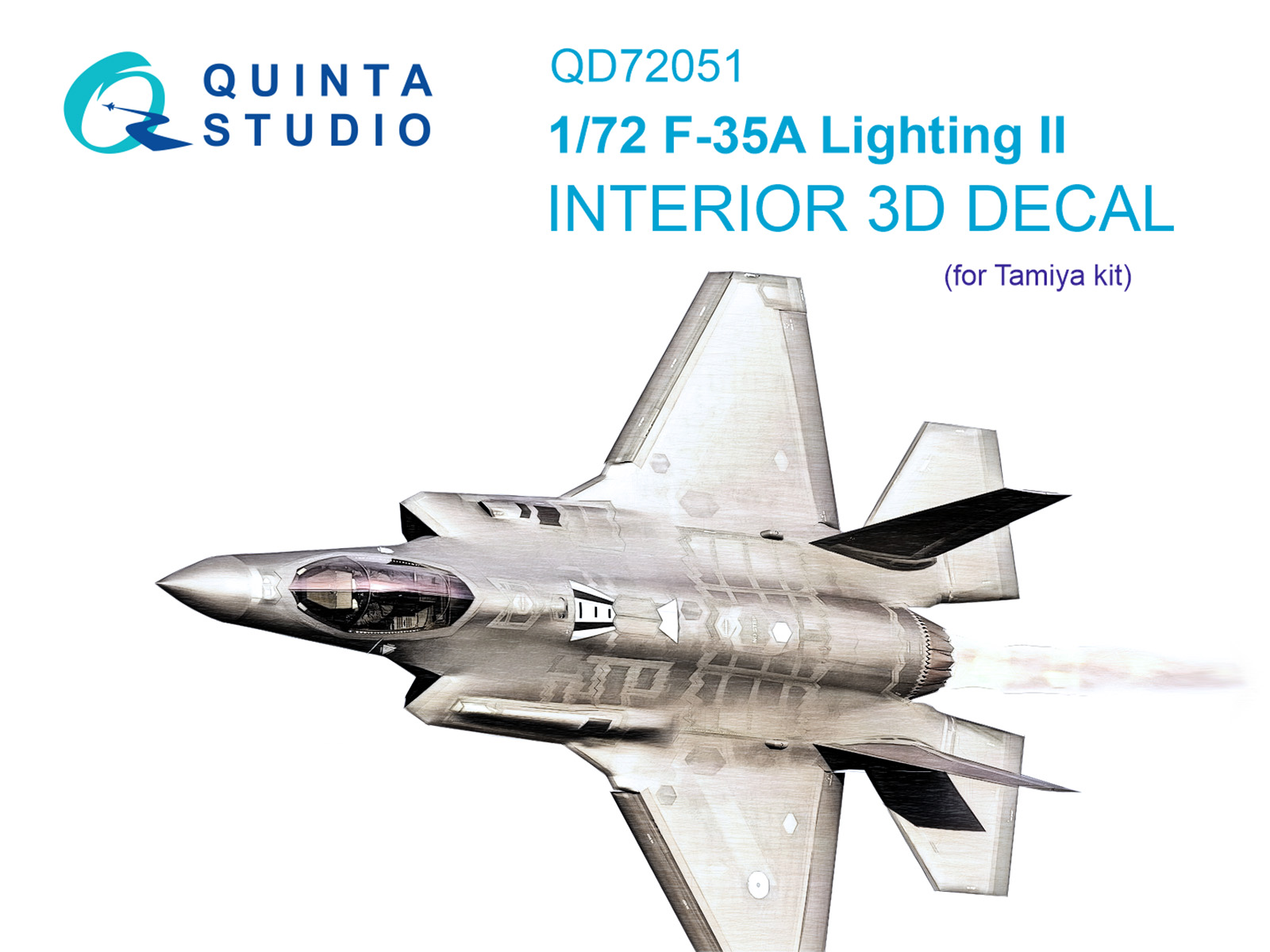 QD72051 3D Декаль интерьера кабины F-35A Lighting II (Tamiya)