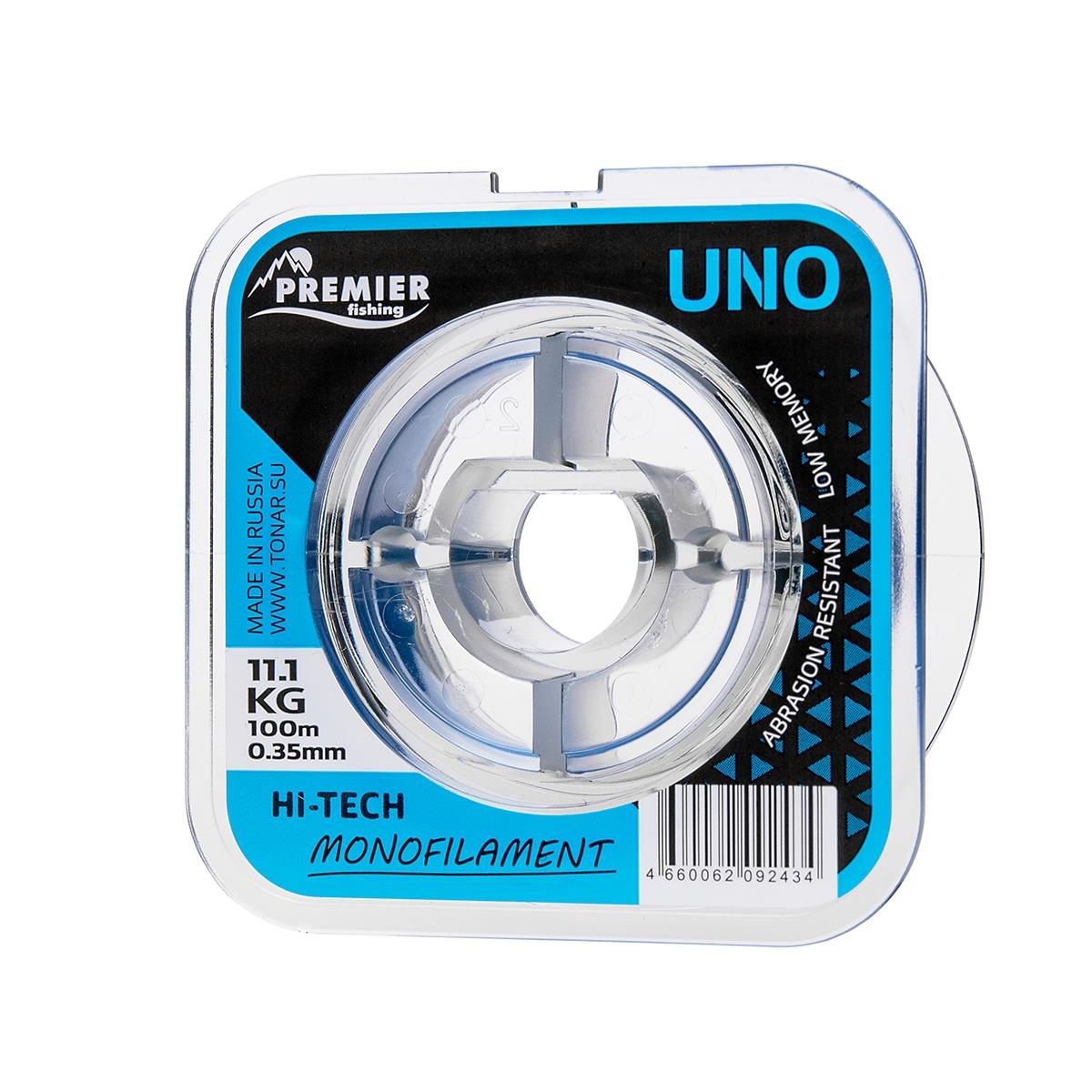 Леска UNO 0,35mm/100m Blue Nylon (PR-U-B-035-100) Premier Fishing( цена указана за упаковку, в количестве 5шт.)