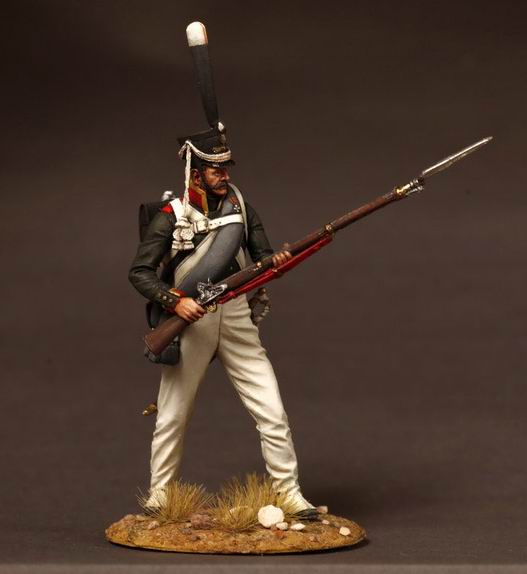 CHM-54014(M). Унтер-офицер гренадерских полков, Россия 1812-14 гг. 54 мм. Материал - белый металл. Chronos Miniatures