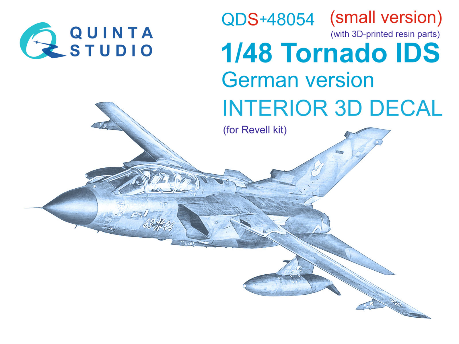 QDS+48054 3D Декаль интерьера кабины Tornado IDS Germa (Revell) (малая версия) (с 3D-печатными деталями)