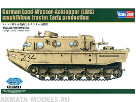 82918 Fvab, German Land-Wasser-Schlepper (LWS) amphibious tractor Early production 1/72 Hobby Boss