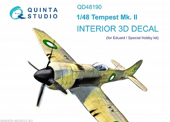 QD48190 3D Декаль интерьера кабины Tempest Mk.II (Eduard)