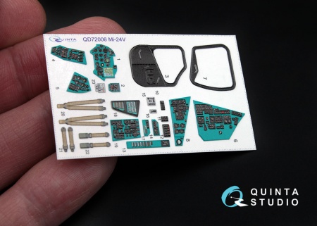 QD72006 3D Декаль интерьера кабины Ми-24В (для модели Звезда)