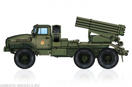 82931 РСЗО  Russian BM-21 Grad Multiple Rocket Launcher Hobby Boss