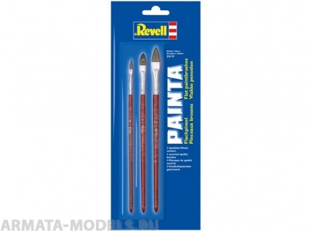 Набор плоских кисточек (3 шт.)