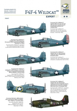 AH70047 F4F-4 Wildcat Expert Set Arma Hobby
