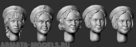 ARM356091 Женские головы в беретах ВОВ ARMOR35