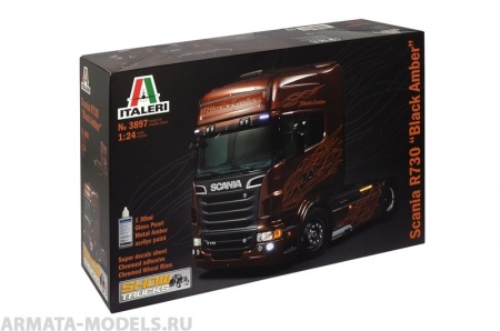 3897ИТ ГРУЗОВИК SCANIA R730 V8 BLACK AMBER Italeri