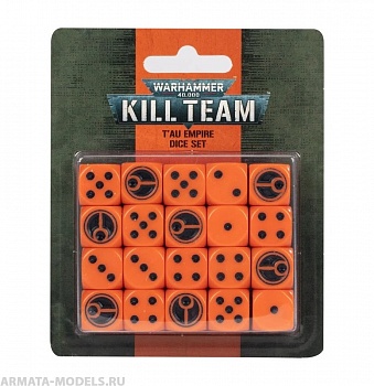 102-90GW Набор кубиков Килл Тим. Империя Тау (WH40K: Kill Team T'au Empire Dice Set)