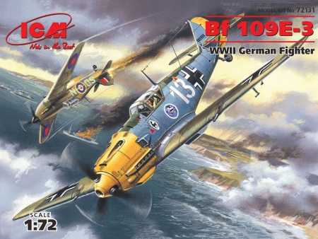 72131 Bf -109 E -3, германский истребитель ІІ Мировой войны ICM 72131 Bf -109 E -3, германский истребитель ІІ Мировой войны ICM