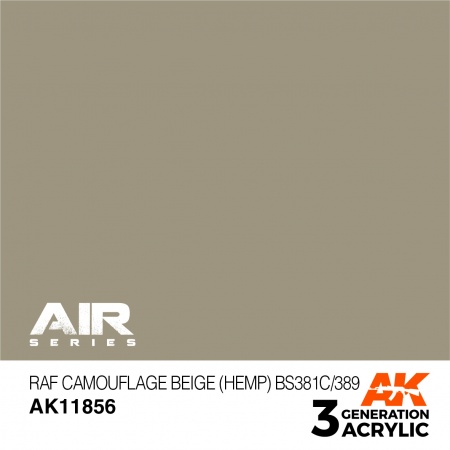 AK11856 Краска акриловая 3Gen RAF Camouflage Beige (Hemp) BS381C/389
