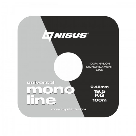 Леска MONOLINE Universal 0,45mm/100m Nylon Transparent (N-MU-045-100) Nisus( цена указана за упаковку, в количестве 10шт.)