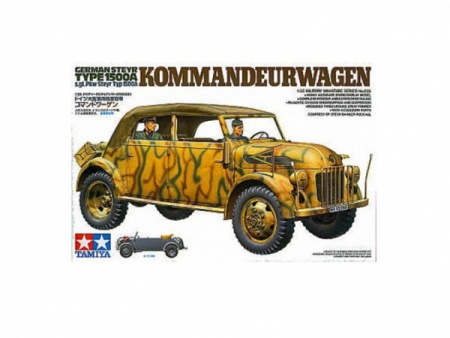 35235T Штабная машина  Steyr Type 1500A Kommanderwagen  с 3 фигурами Tamiya