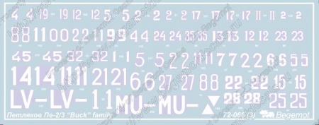 72-066 Декаль Петляков Пе-2