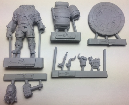 CHM-75013. Стимпанк: Боевой гном-инженер. 75 мм. Материал - смола. Chronos Miniatures