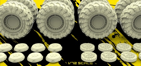AM72341 Высокодетализированные колеса под нагрузкой для РСЗО Смерч/ Торнадо-С