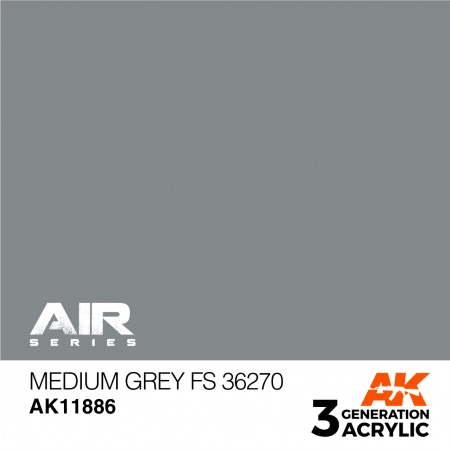 AK11886 Краска акриловая 3Gen Medium Grey FS 36270