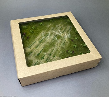 HM01006 Стоянка самолета с цветами (20*20см)