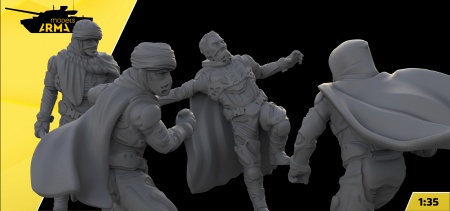 AM35933 Набор фигурок DUNE Фримены 4 шт Arma Models