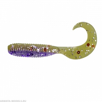 Твистер Тiny Credo 1,55"/4 см Fio & Lime  12шт. (HS-8-014) Helios