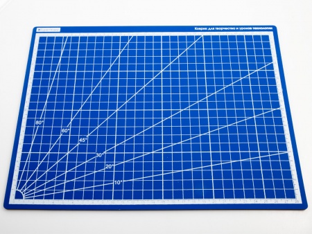 100121RK Коврик для резки Для Школы синий А4, 3 слоя