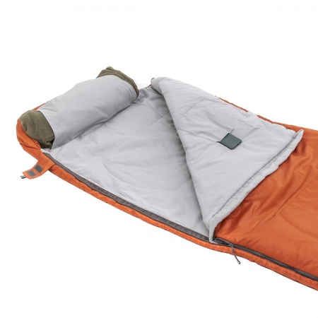 Спальный мешок TORO Wide 200R (220Х90, правый, стратекс, оранжевый) (T-HS-SB-TW-200R) Helios