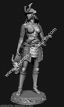 CHM-75058. Миры Фэнтези: Японская женщина-сармурай. 75 мм. Материал - смола.