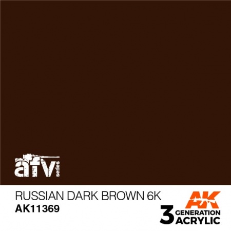 AK11369 Краска акриловая 3Gen Russian Dark Brown 6K