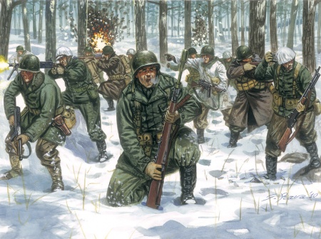 Набор фигурок 6133ИТ Солдаты U.S. infantry WW 2nd (winter uniform)  Italeri